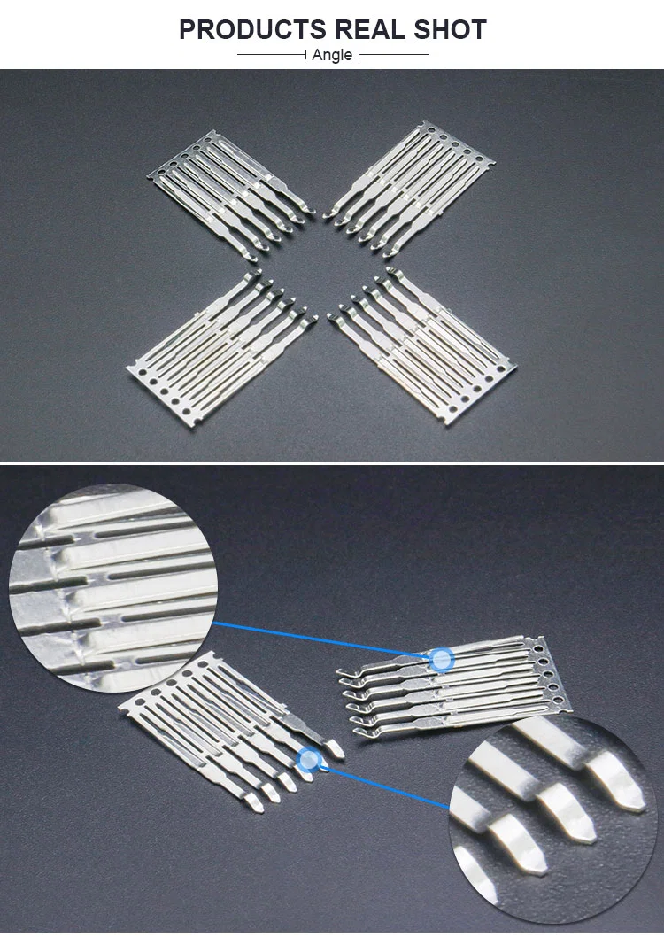 PCB 焊接端子连接器，黄铜公端子连接器，OEM 精密冲压端子连接器