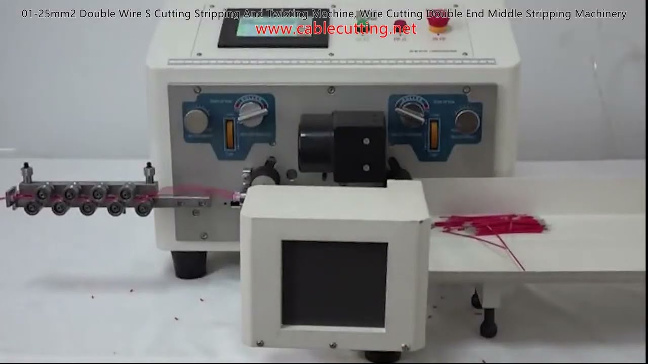 01-25mm2 Double Wire S Cutting Stripping And Twisting Machine