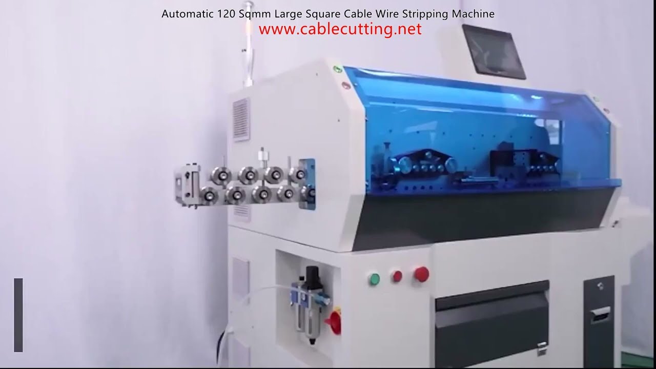 Automatic 120 Sqmm Large Square Cable Wire Stripping Machine