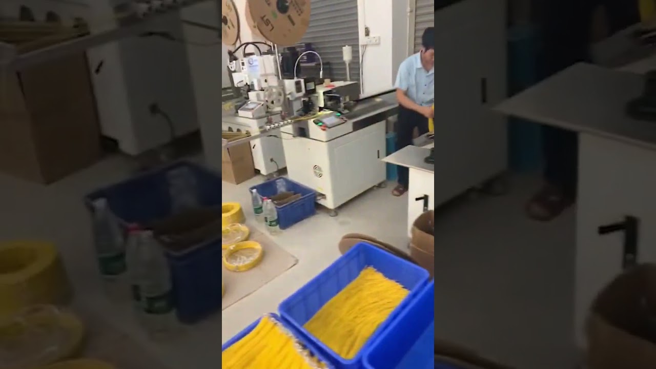 Fully Automatic Cutting Stripping Double Head Crimping #machine #cablewirestrippingmachine #factory