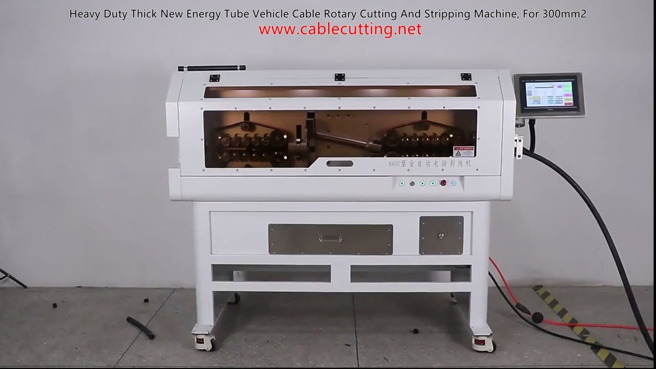 Heavy Duty Thick New Energy Tube Vehicle Cable Rotary Cutting And Stripping Machine, For 300mm2