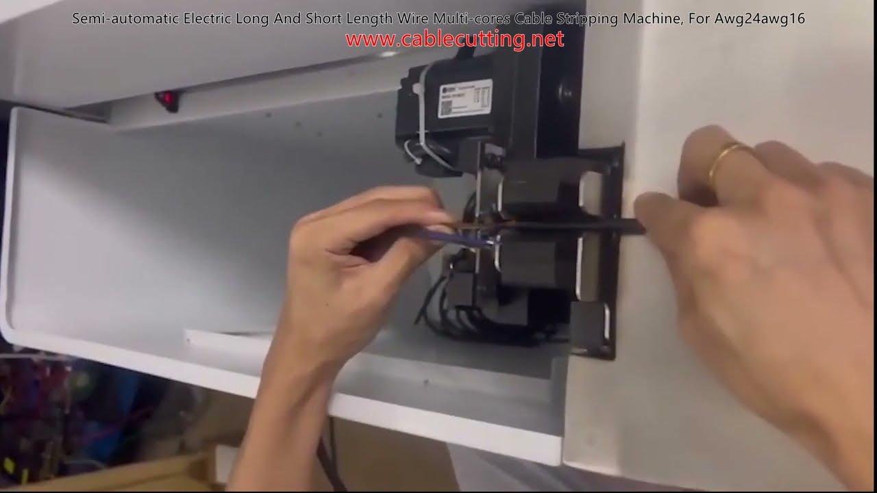 Semi automatic Electric Long And Short Length Wire Multi cores Cable Stripping Machine, For Awg24awg
