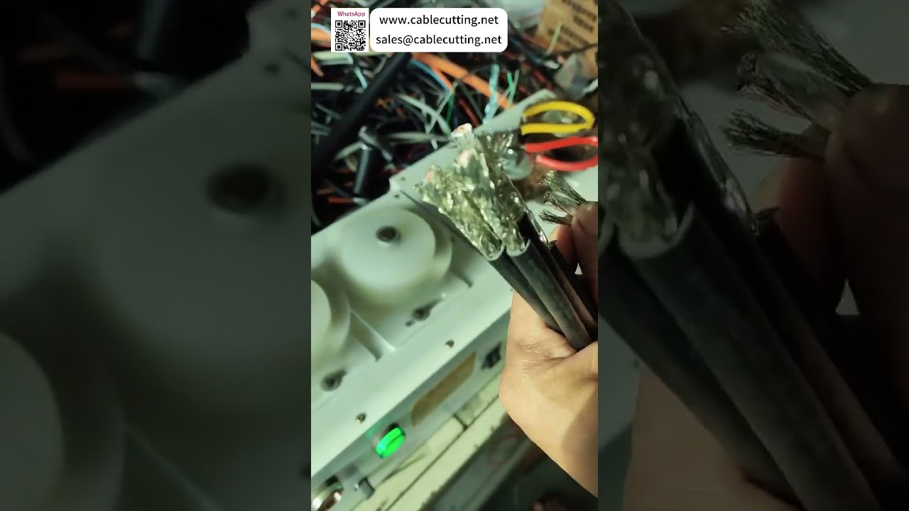 Fast Automatic Cable Shielding Net Brushing and Cutting Machine Over Manual Wire Processing