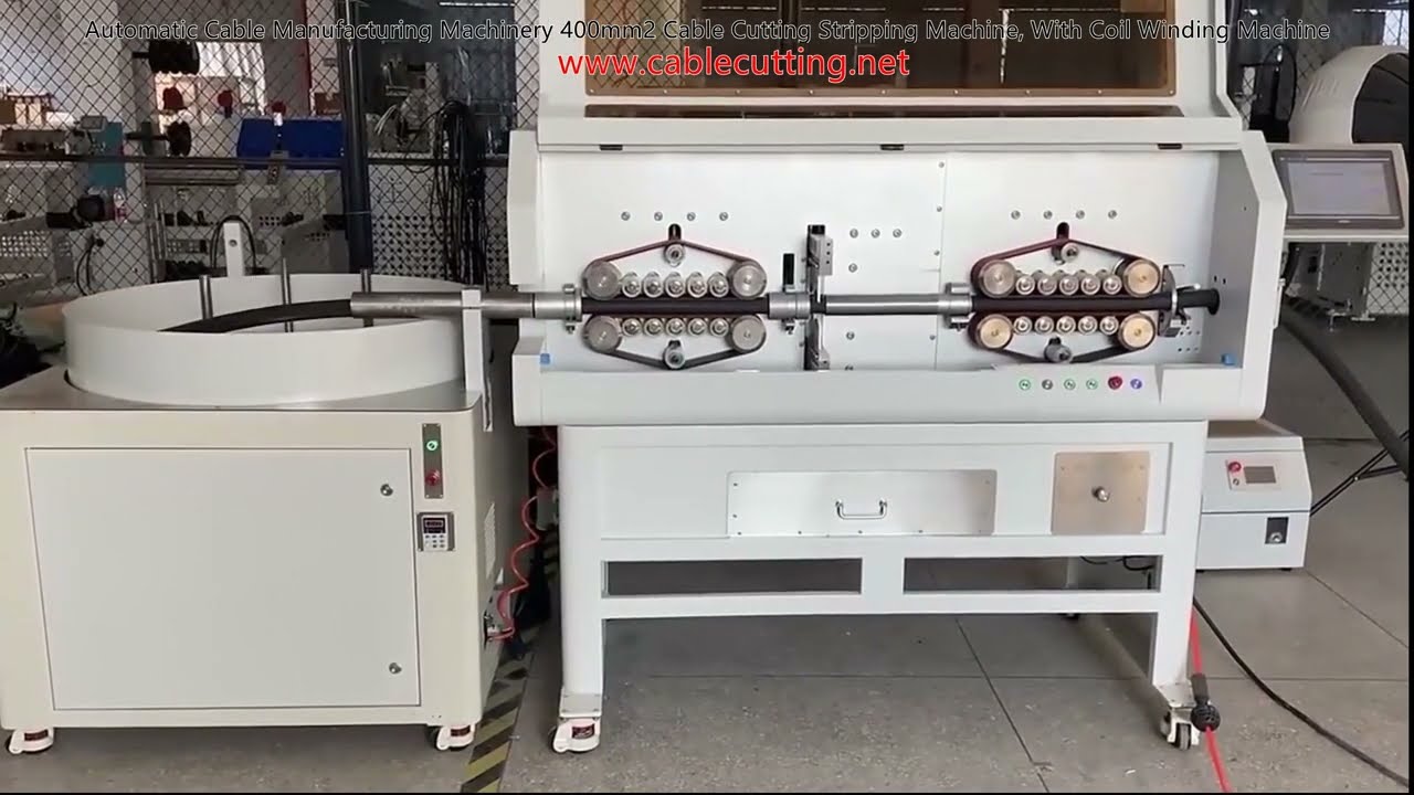 Automatic Cable Manufacturing Machinery 400mm2 Cable Cutting Stripping Machine, With Coil Winding Ma